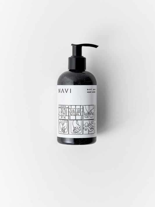 BODY & HAND WASH CHARCOAL AND WHITE LAVA
