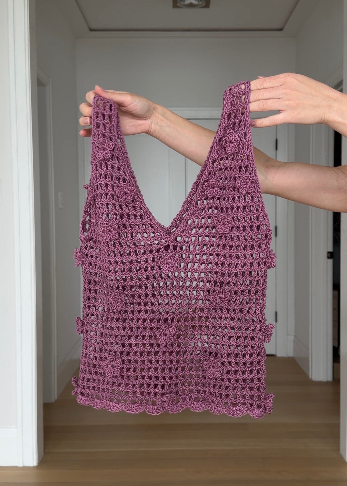 CROCHET FLORAL MESH TOP/DRESS (SEAMLESS) — TUTORIAL & PATTERN