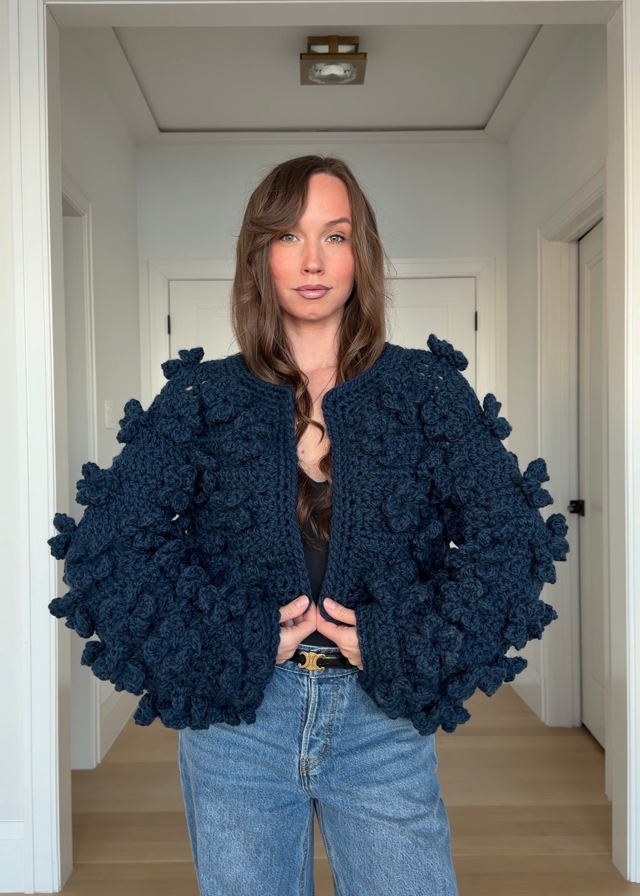 CROCHET FLORAL TEXTURE JACKET — TUTORIAL & PATTERN