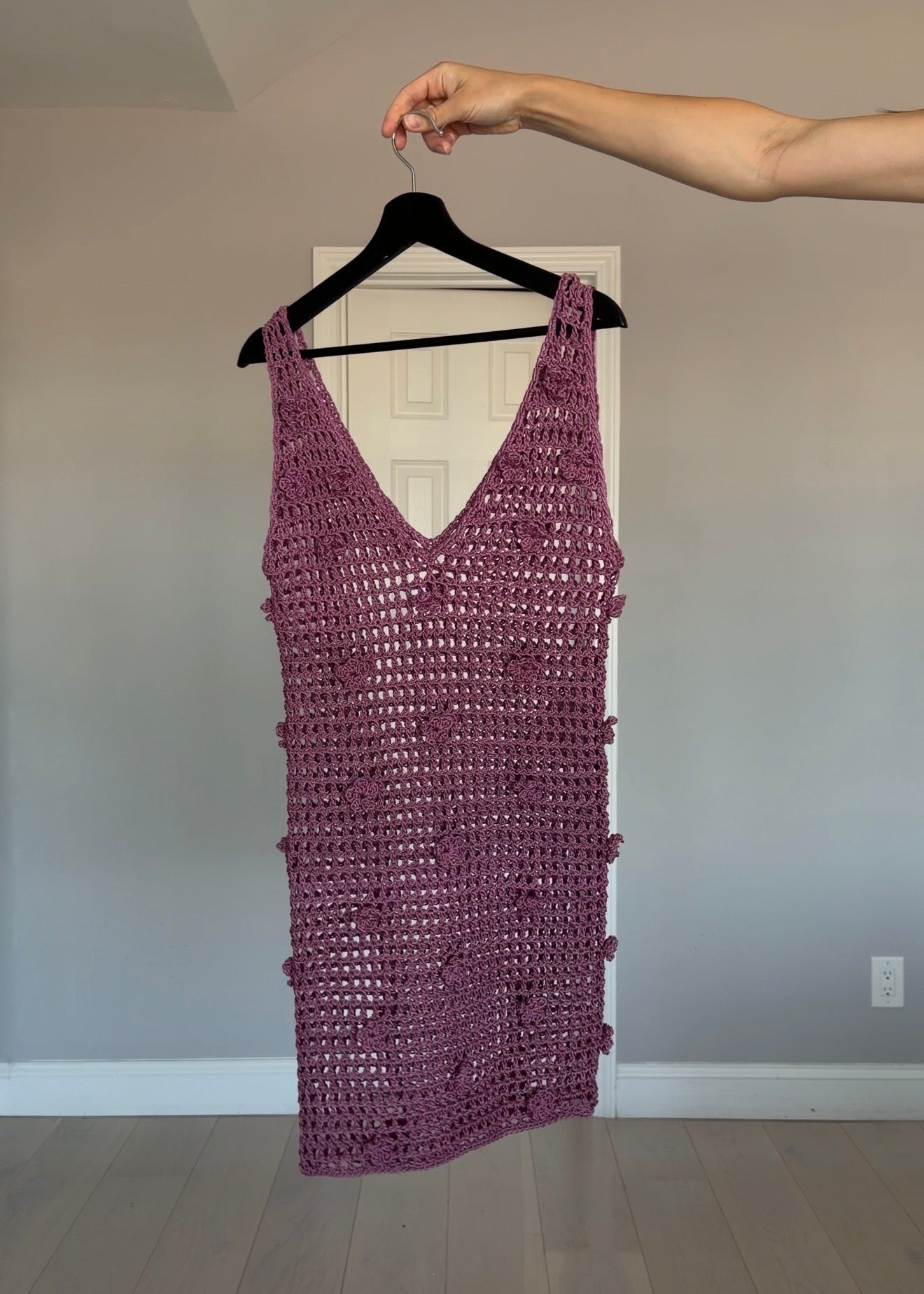 CROCHET FLORAL MESH TOP/DRESS (SEAMLESS) — TUTORIAL & PATTERN